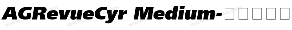 AGRevueCyr Medium字体转换
